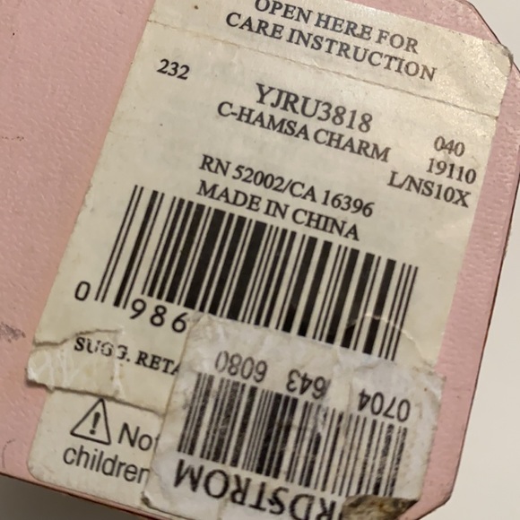 Juicy Couture HAMSA BLUE EVIL EYE HAND CHARM NEW - Picture 7 of 7